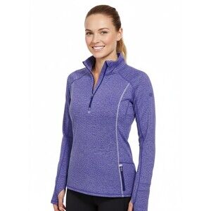 Athleta Pullover Womens Purple Running Wild 3.0 Half Zip Long Sleeve M Athleisur